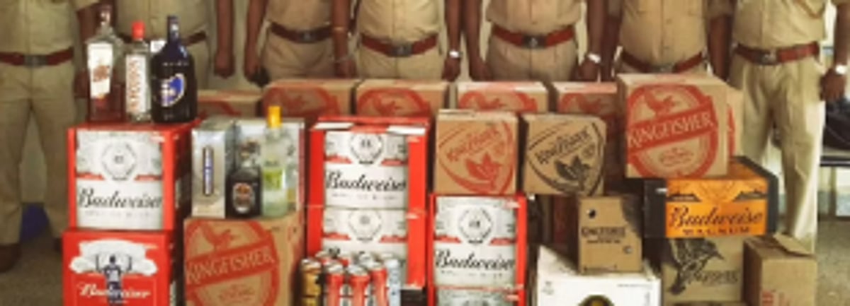Police seize liquor at Sangolda