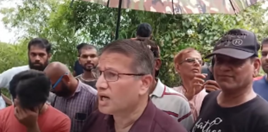 Pomburpa-Ecoxim VP, locals inspect hill cutting site in NDZ