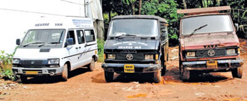 Ponda Municipal Council vehicles parked adjacent to the hotel in the city