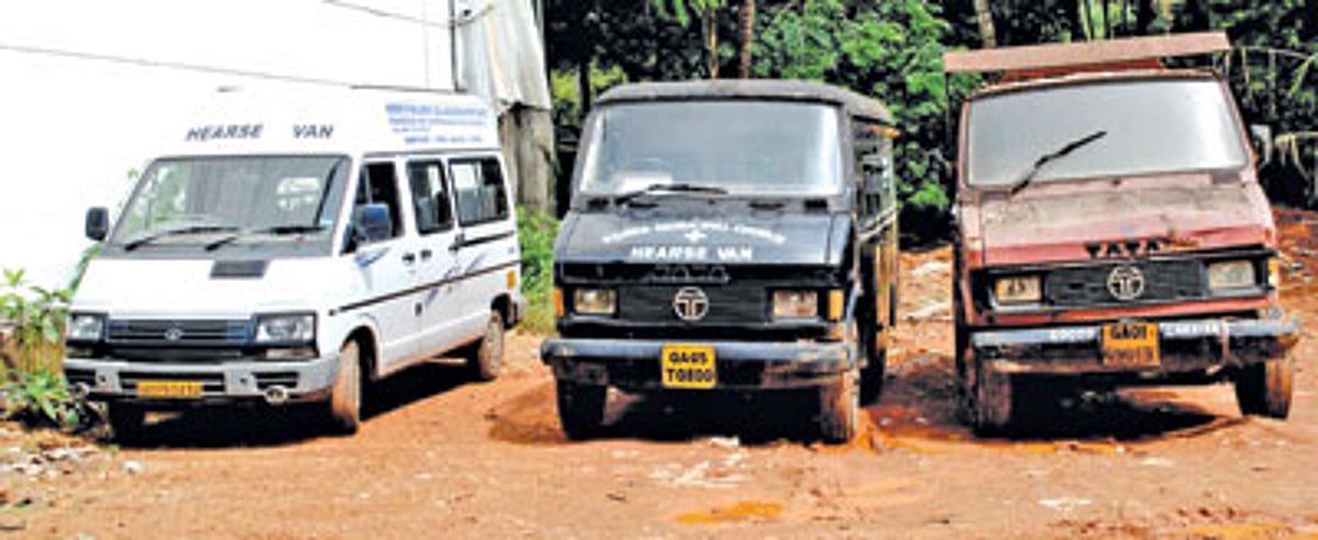 Ponda Municipal Council vehicles parked adjacent to the hotel in the city
