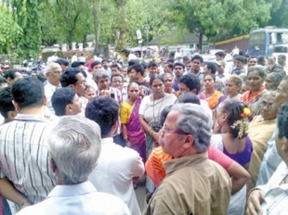 Ponda vendors protest for release of leader
