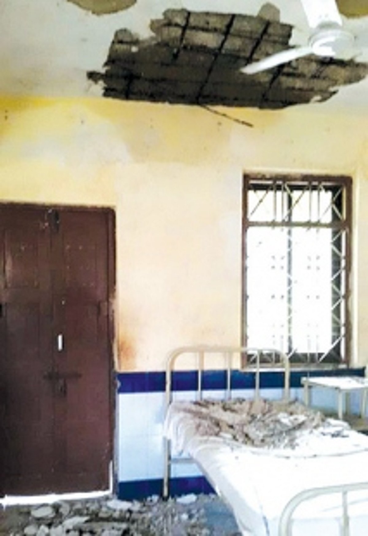 Portion of concrete slab at IPHB falls off, none hurt