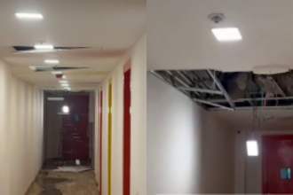 Portion of false ceiling crumples down at Goa’s Taj Mahal - Kala Academy