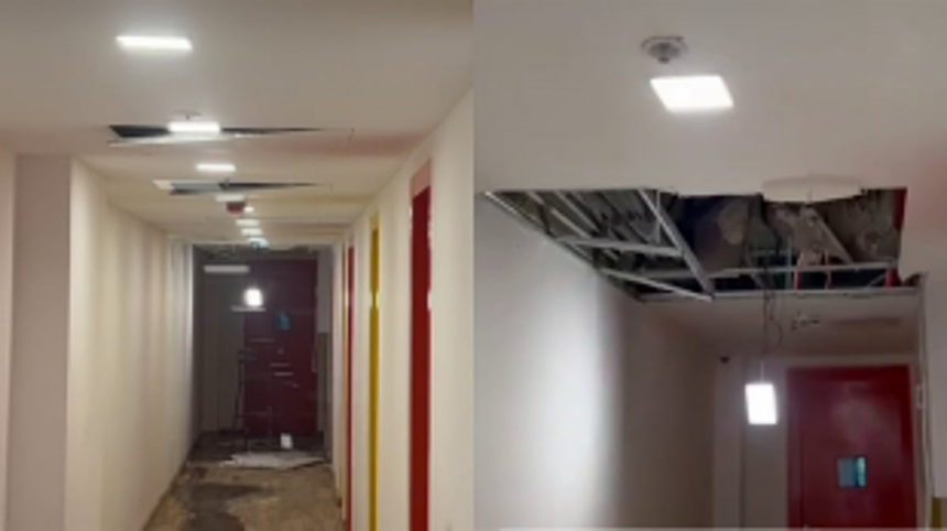 Portion of false ceiling crumples down at Goa’s Taj Mahal - Kala Academy