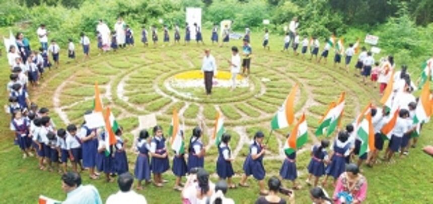 Praised by PM Modi, Ponda artist now carves  land art to celebrate Azadi Ka Amrit Mahotsav