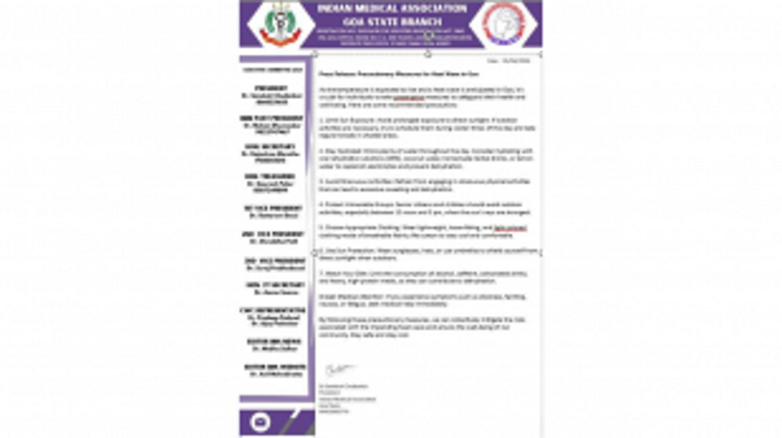 Precautionary Measures Urged as Heat Wave Looms Over Goa