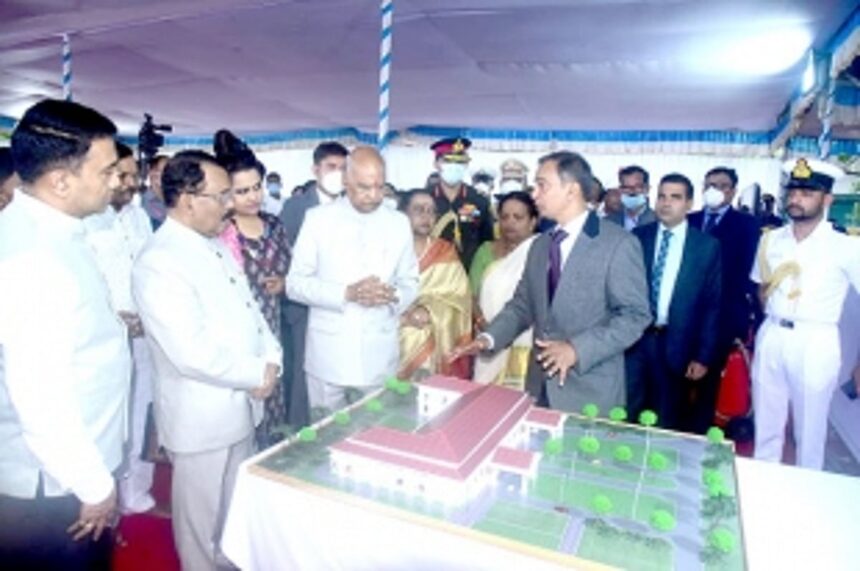President lays foundation stone for new Raj Bhavan