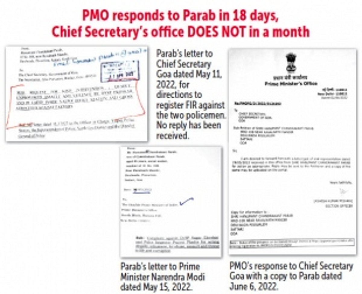 Prime Minister’s office asks Goa CS to act on assault charges against two Goa cops