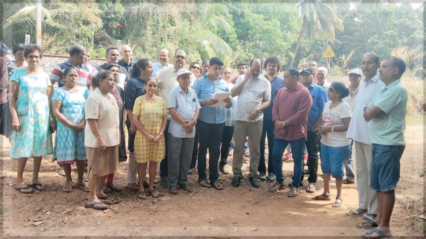 Primeiro Vaddo Residents Stand Firm Against Railway Construction with Property Documents 1 Primeiro Vaddo Residents Stand Firm Against Railway Construction with Property Documents