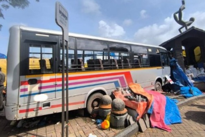 Private Bus Rams Stall at Ashtami Fair in Panjim, Three Injured
