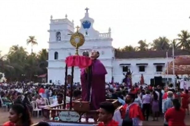 Procession of Saints observed at the St Andrew’s Church, Goa Velha