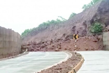 Protection walls collapse following third massive landslide at Naibag