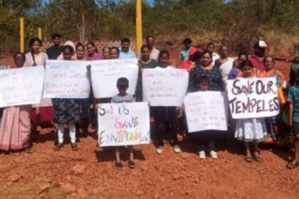 Protest Erupts in Aldona as Residents Halt Construction of Material Recovery Facility Shed