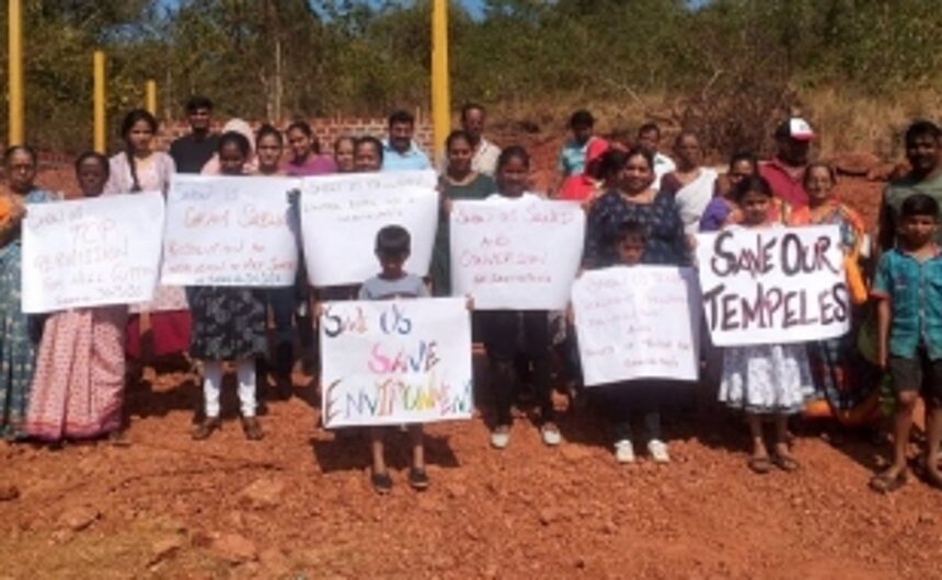 Protest Erupts in Aldona as Residents Halt Construction of Material Recovery Facility Shed
