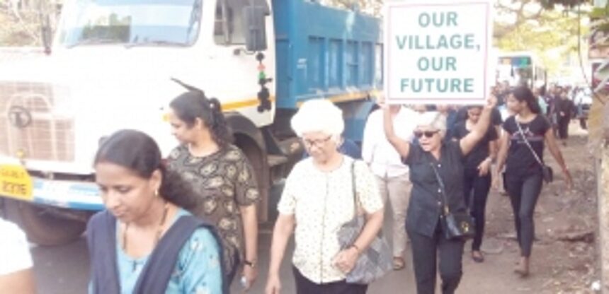 Protest march against dance bars in Calangute 1 Protest march against dance bars in Calangute