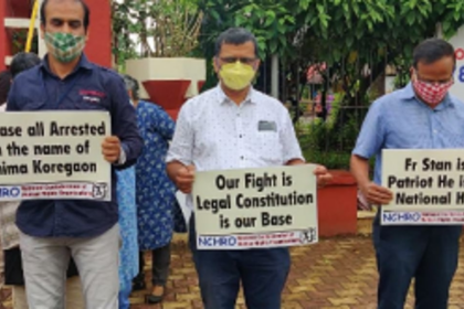 Protests held in Margao over Fr Stan’s arrest