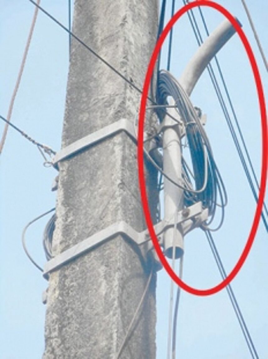 Provide fixtures to  electricity poles