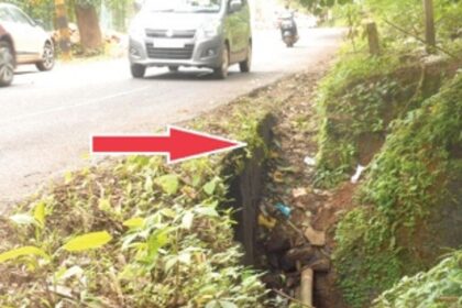 Provide railing near dangerous creek