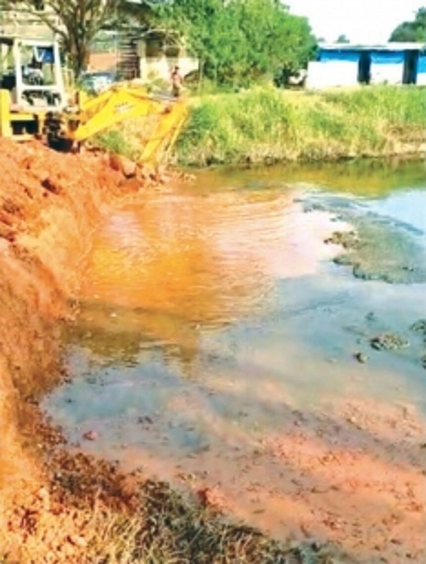 Public outcry after agency fills heritage water body with earth 1 Public outcry after agency fills heritage water body with earth