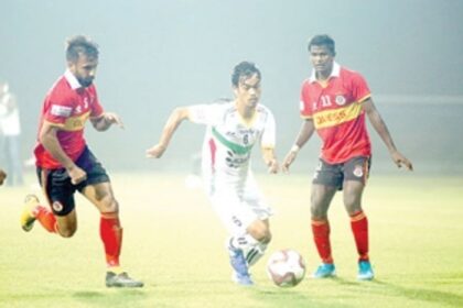 QUESS EAST BENGAL LEAVE IT LATE TO EARN A DRAMATIC VICTORY AGAINST TRAU