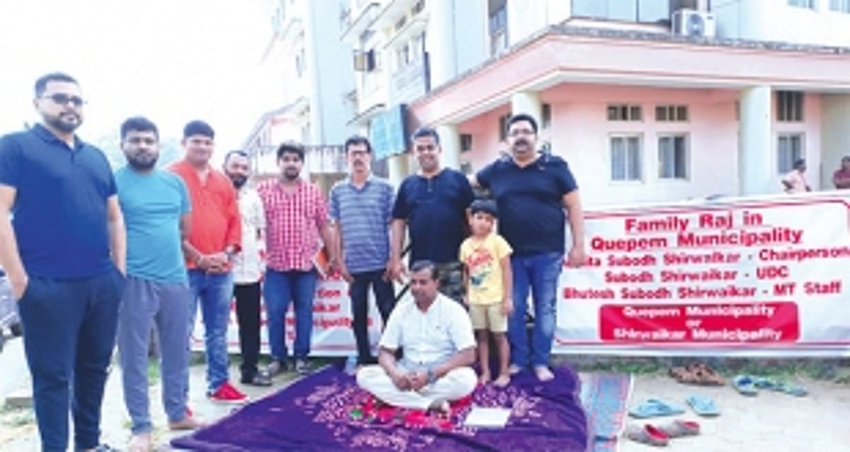 Quepem Municipality councillor accuses Chairperson of nepotism for employing son, holds hunger strike in protest