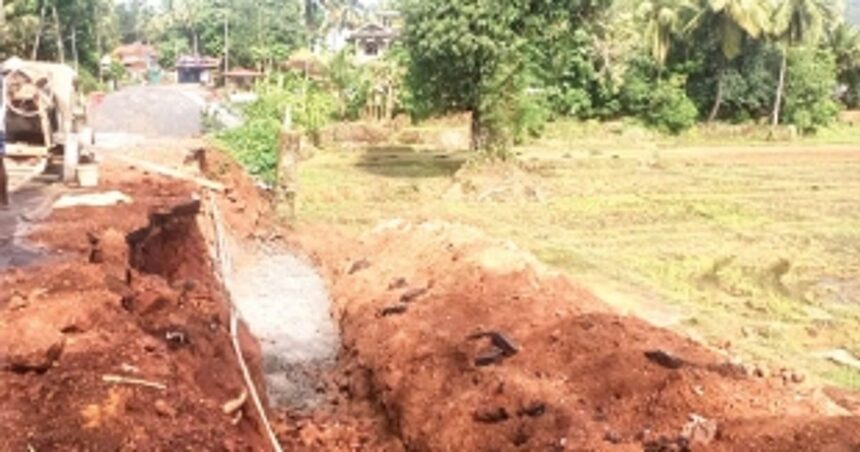 Quepem farmers, locals raise doubt over retaining wall construction