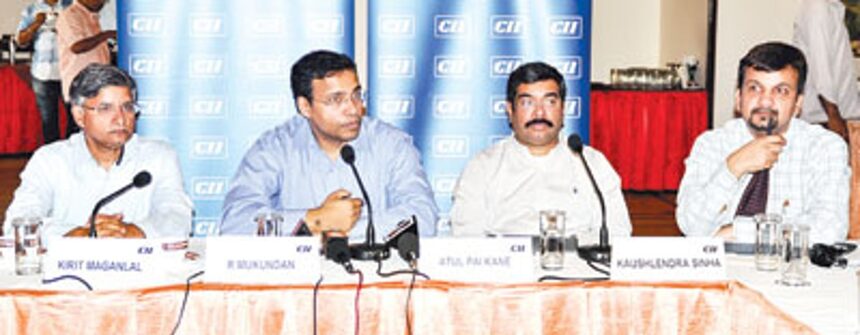 R Mukundan, Chairman CII Western Region and MD-Tata Chemicals Ltd interacts with the media 1 R Mukundan, Chairman CII Western Region and MD-Tata Chemicals Ltd interacts with the media