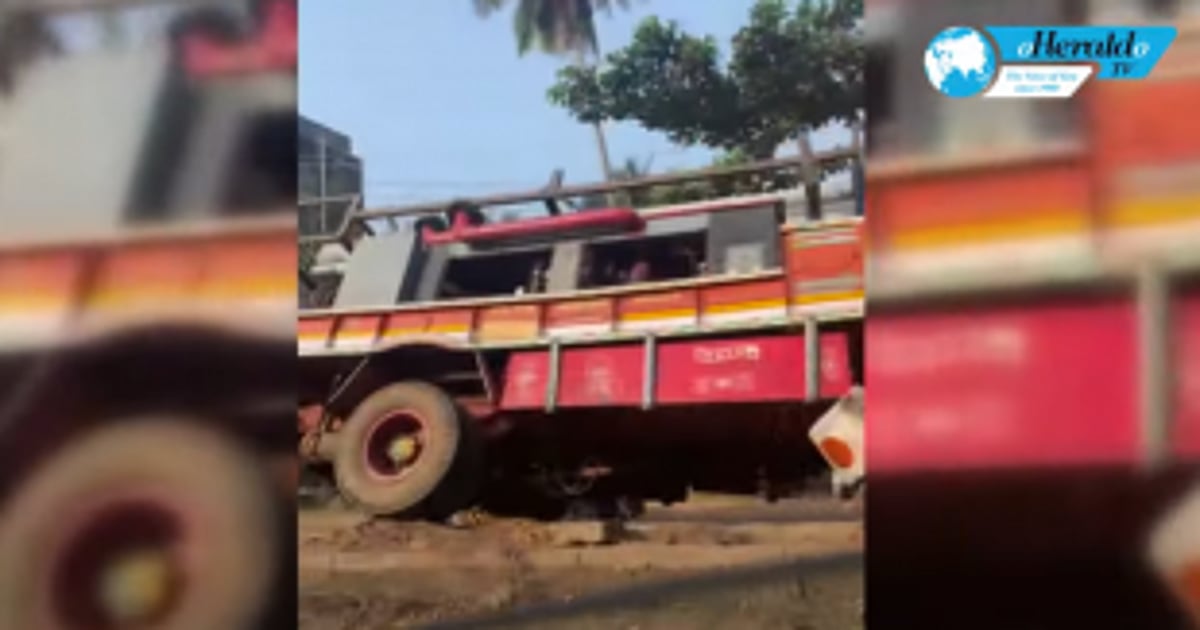 ROADS GETTING DANGEROUS: Two trucks hit each other at two different times in Porvorim