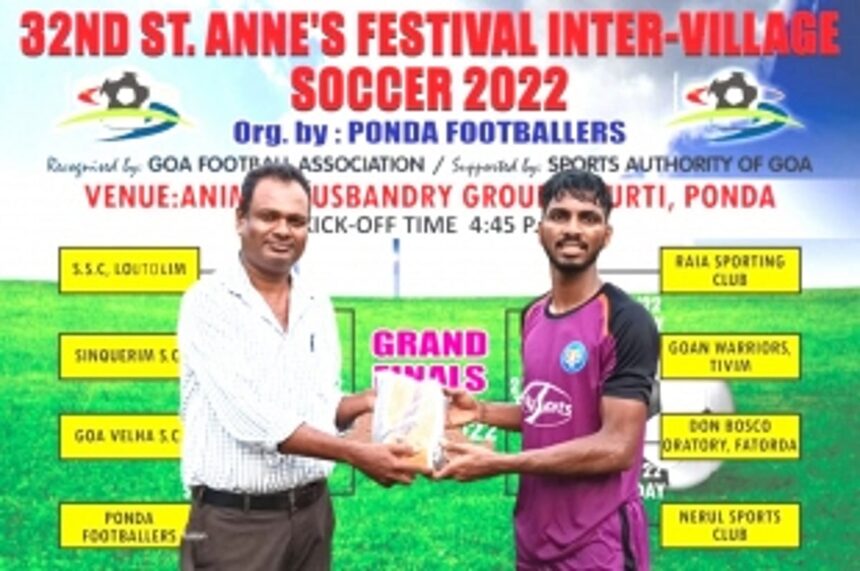 Raia SC down Goan Warriors Tivim 1 Raia SC down Goan Warriors Tivim