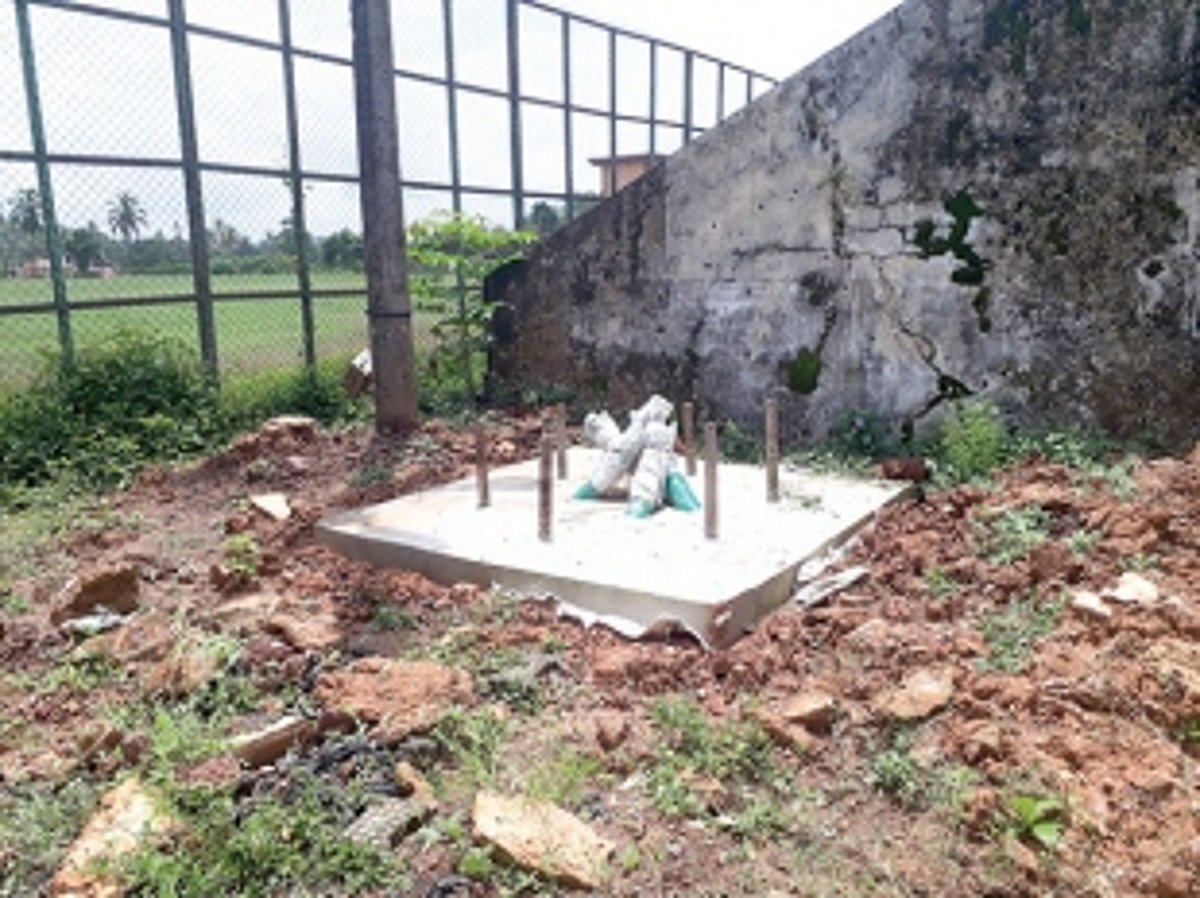 Raia villagers, panchayat frustrated  over illegal construction of tower base