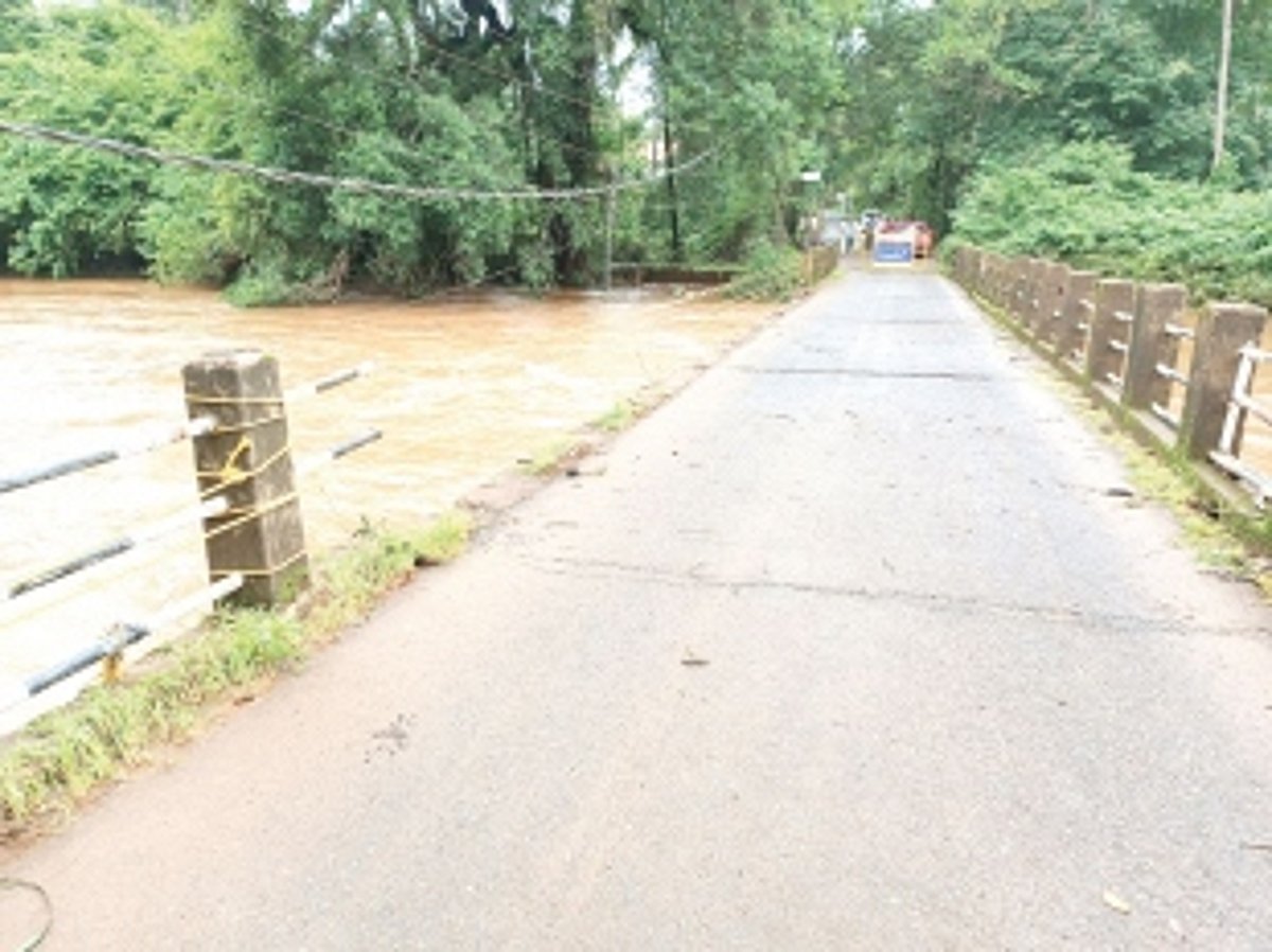 Railing of Paroda bridge washed away with floods