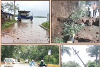 Rain wreaks havoc in Mapusa, Pernem; Camurlim-Tuem ferry ramp gets submerged