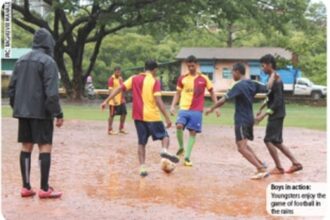 Rain – check, slush – check; The field is ready boys!