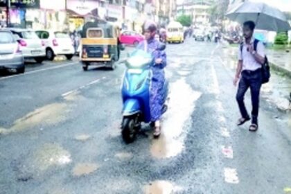Rains take a toll on roads in Ponda