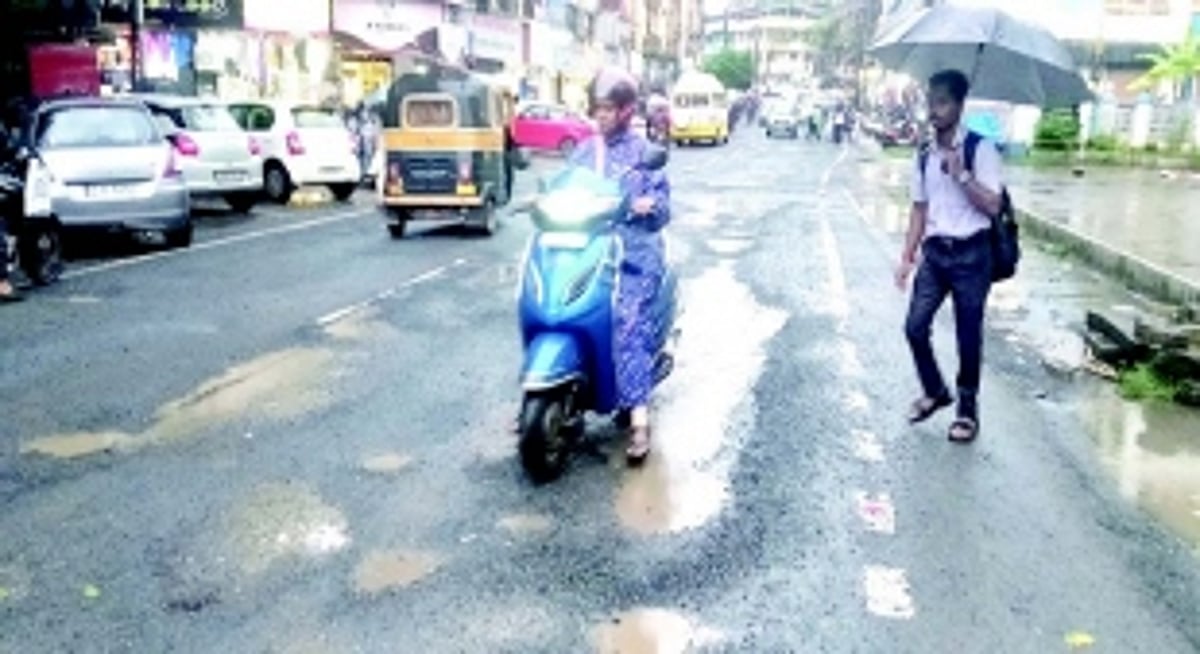 Rains take a toll on roads in Ponda