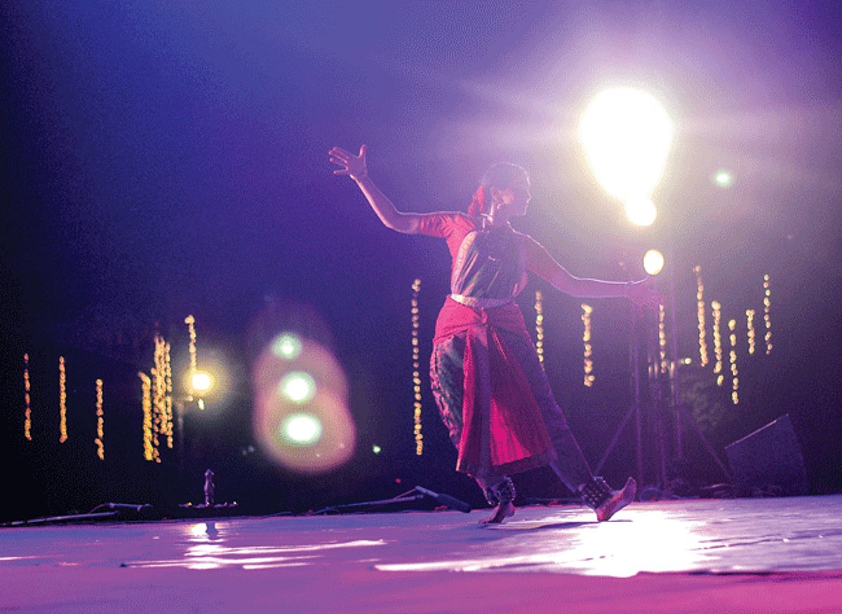 Rama Vaidyanathan performs at the festival of classical dance at Darya Sangam at Kala Academy on Friday.