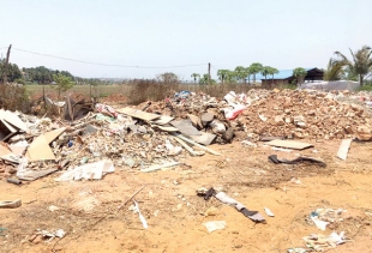 Rampant land filling, illegal  construction underway in St Cruz