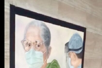 Rangoli in Kavlem encourages vaccination for all