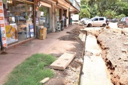 Raw sewage in trench near Madhuban Circle in St Inez raises a stink