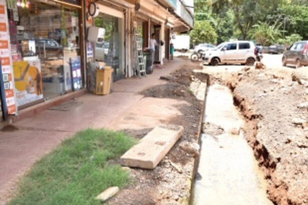 Raw sewage in trench near Madhuban Circle in St Inez raises a stink