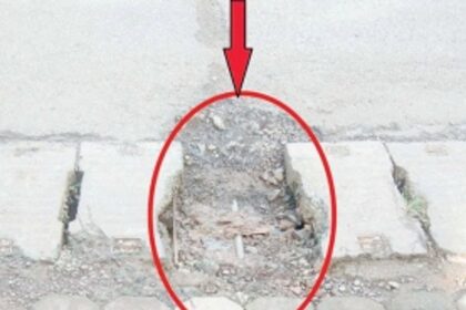 Re-install missing concrete slab at Kaziwada