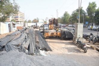 Real estate firm brazenly occupies public road at Patto