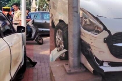 Reckless Driving Leads to Accident and Damage to three vehicles in Tonca, Panjim