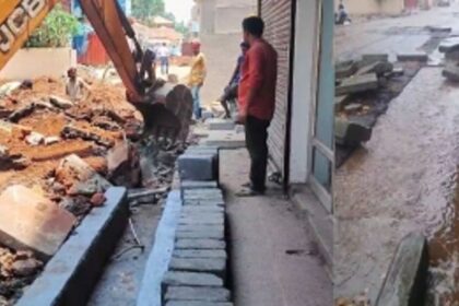 Reconstruction of drains begins near Jama Masjid in Panjim to avoid flooding during rains