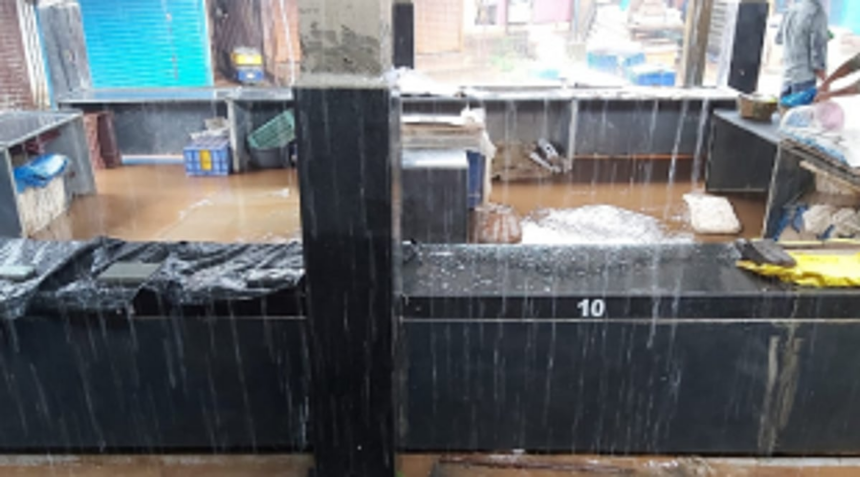 Renovated Curchorem fish market gets flooded 1 Renovated Curchorem fish market gets flooded