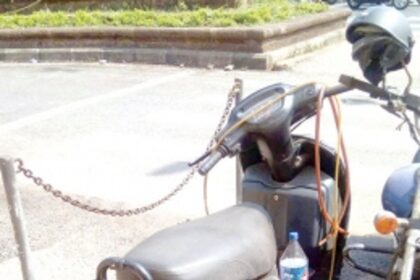 Rent-a-bike operators occupying parking space