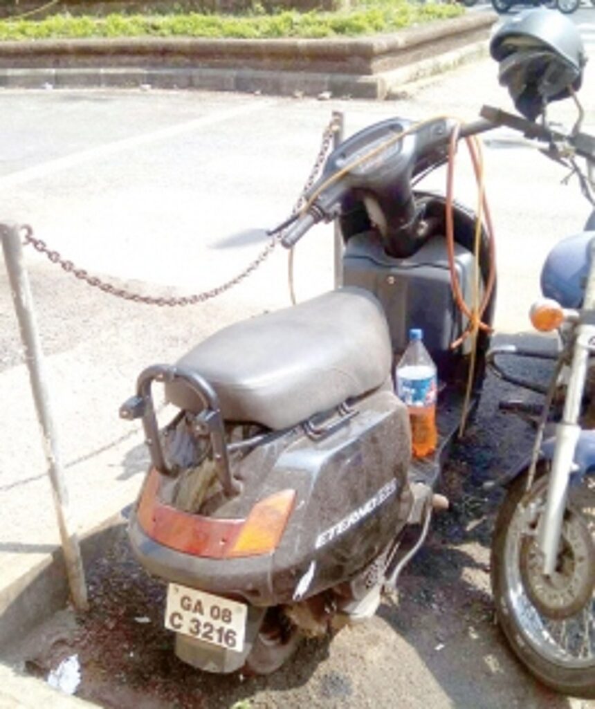 Rent-a-bike operators occupying parking space
