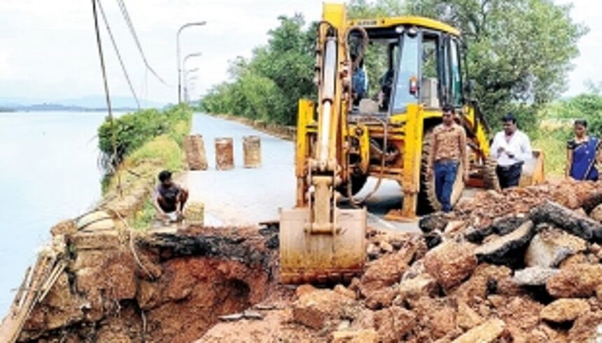 Repair of Panjim-Ribandar causeway portion begins