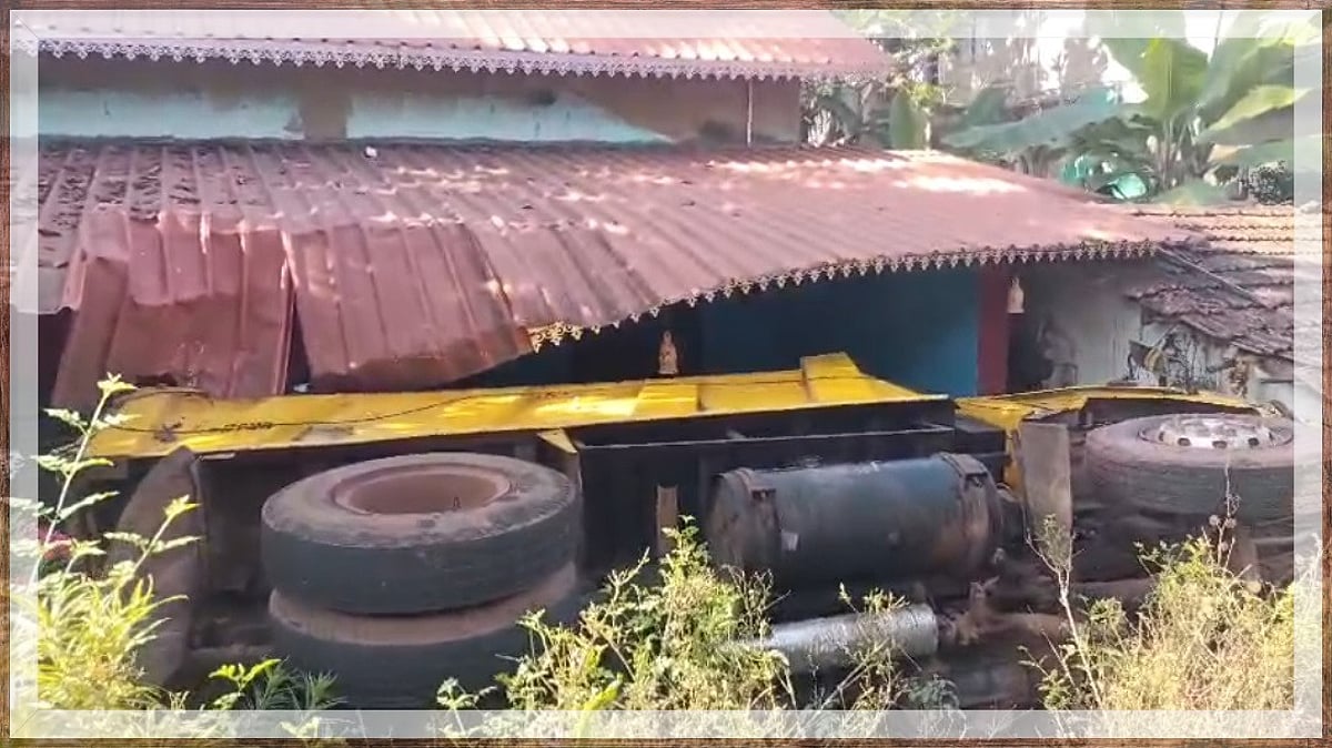 Residents Unharmed as Truck Crashes into House in Shiroda