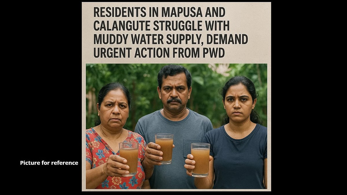 Residents in Mapusa and Calangute Struggle with Muddy Water Supply, Demand Urgent Action from PWD